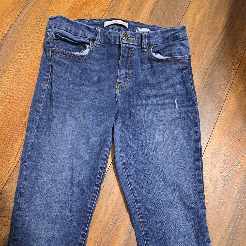 Womens Eunina mid rise skinny roller crop fit jeans